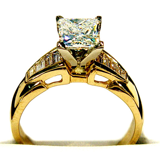 Princess-cut ring