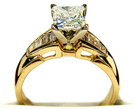 Princess-cut ring